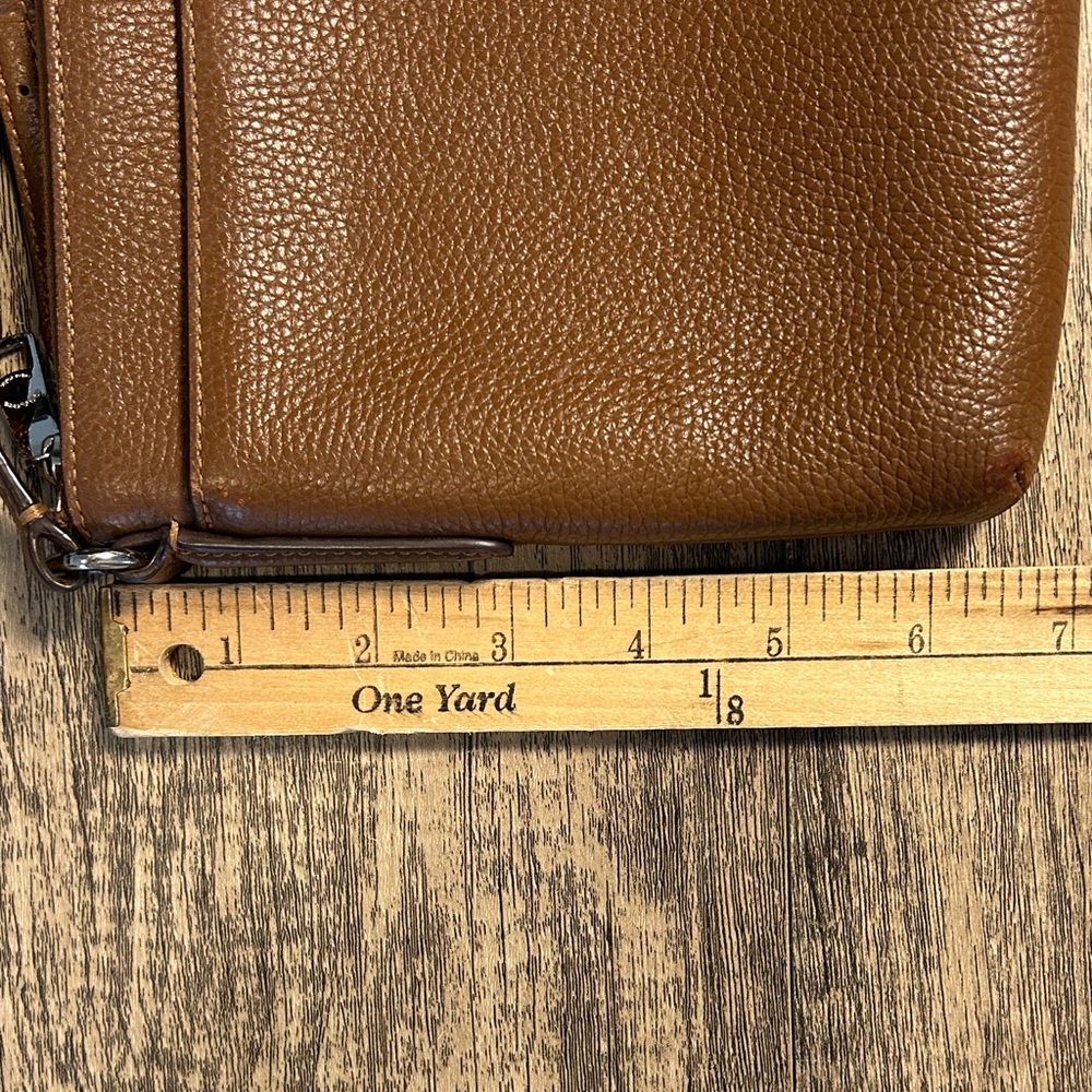 Coach Brown Pebbled Leather Crossbody Bag - Picture 9 of 10